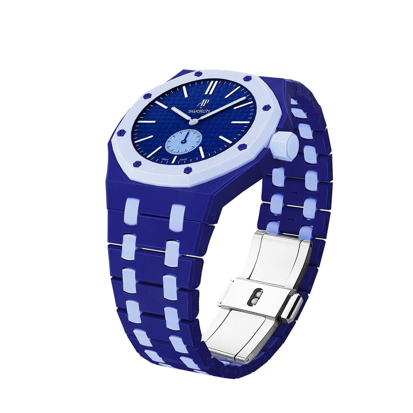[Favorit]OAK POP EXCLUSIVE DUNKELBLAUES UND HELLBLAUES BIOCERAMIC-ARMBAND
