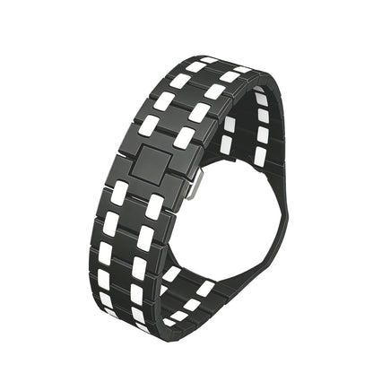 [Favorit]OAK POP EXKLUSIVES SCHWARZ-WEISSES BIOCERAMIC-ARMBAND
