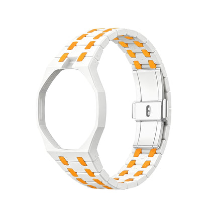[Favorite]OAK POP EXCLUSIVE WHITE AND ORANGE BIOCERAMIC STRAP