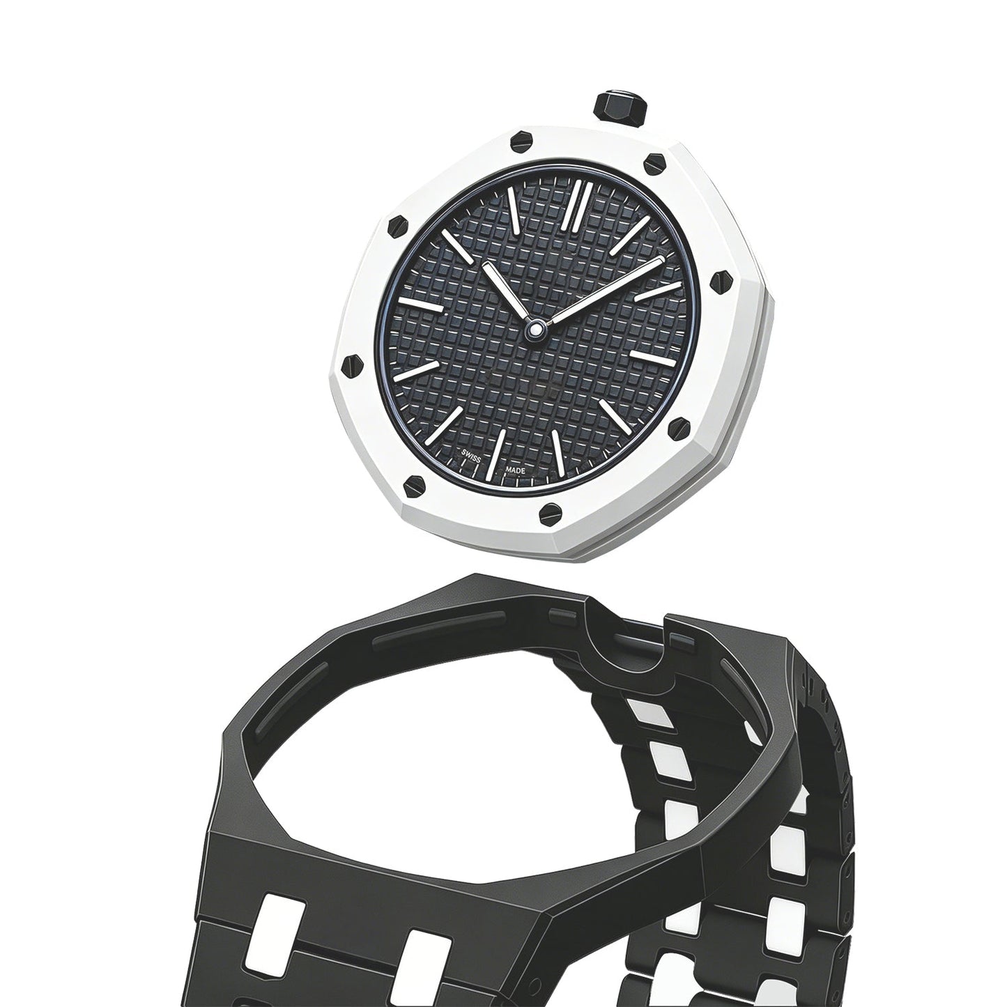 [Favorit]OAK POP EXKLUSIVES SCHWARZ-WEISSES BIOCERAMIC-ARMBAND