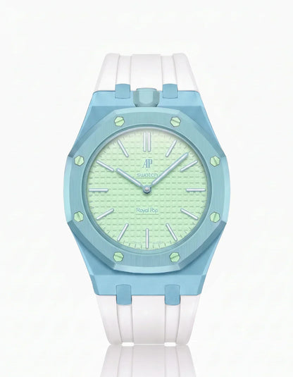 Silikonarmband & Gehäuse „Royal Pop“ Blaue Acht (Farben anpassbar)