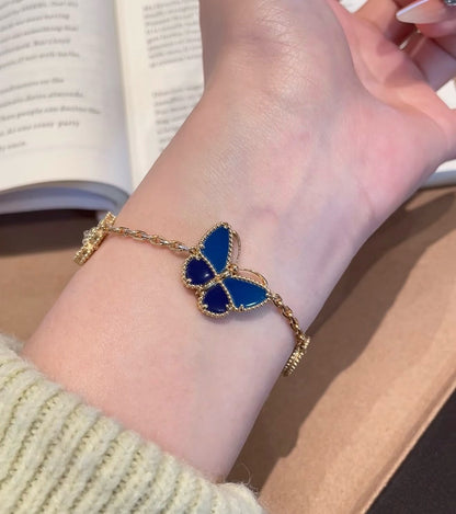 [Favorite]SPRING ENCHANTMENT BUTTERFLY & FLORAL CHARM BRACELET