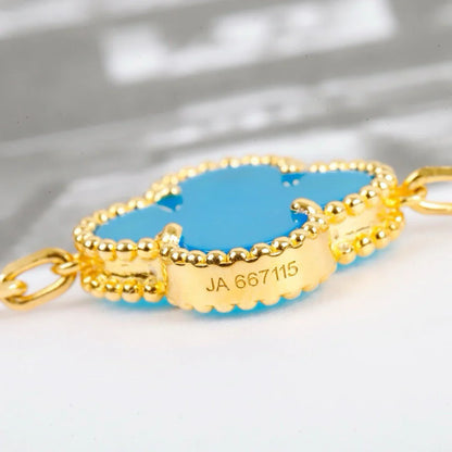 [Favorite]LUCKY CLOVER 5-MOTIF BRACELET - TURQUOISE COLLECTION