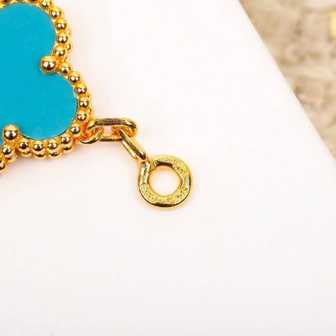 [Favorite]LUCKY CLOVER 5-MOTIF BRACELET - TURQUOISE COLLECTION