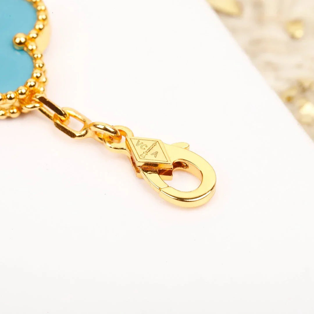[Favorite]LUCKY CLOVER 5-MOTIF BRACELET - TURQUOISE COLLECTION
