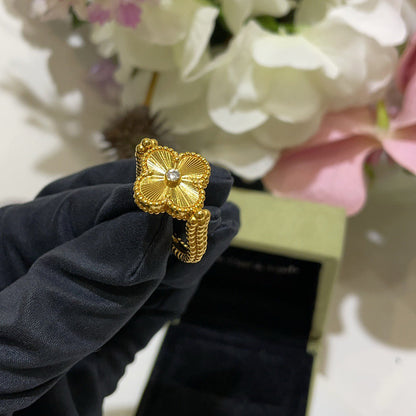 [Favorite]LUCKY CLOVER GOLD REVERSIBLE RING