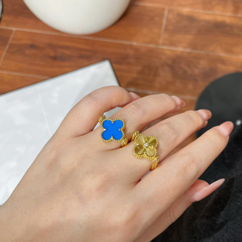 [Favorite]LUCKY CLOVER GOLD REVERSIBLE RING
