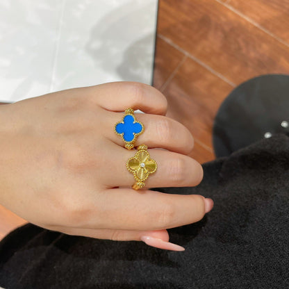 [Favorite]LUCKY CLOVER GOLD REVERSIBLE RING