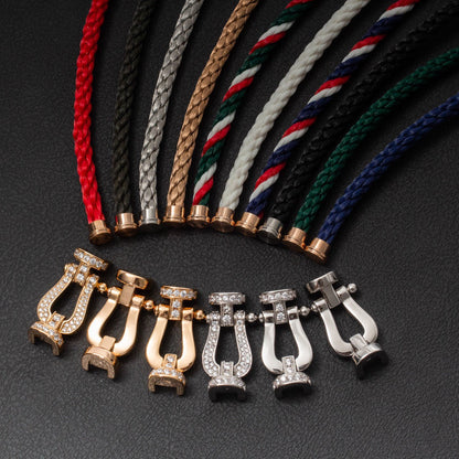 [Favorite]FORCE LARGE HORSESHOE HALF DIAMOND BRACELET - WHITE GOLD