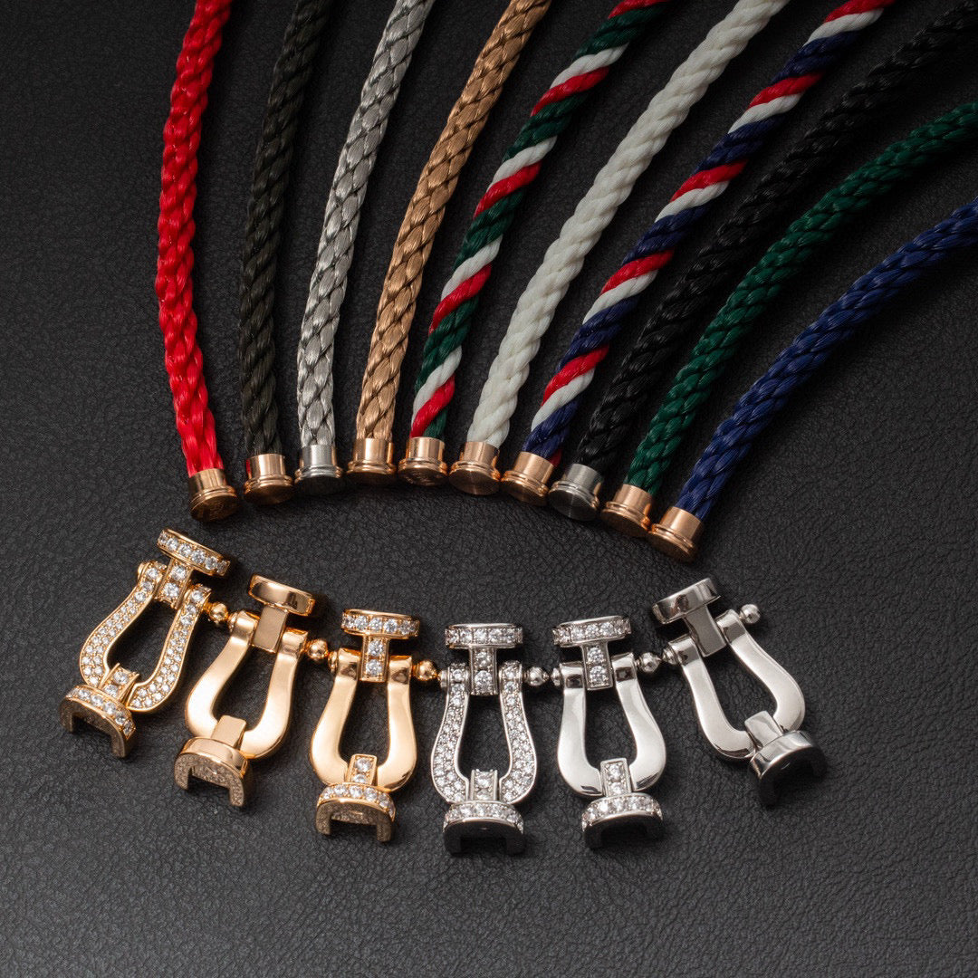 [Favorite]FORCE LARGE HORSESHOE FULL DIAMOND BRACELET - GOLD