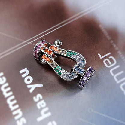 [Favorite]FORCE LARGE HORSESHOE COLORED DIAMOND BRACELET - ROSE GOLD