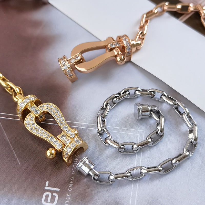 [Favorite]FORCE LARGE HORSESHOE CLASP METAL BRACELET
