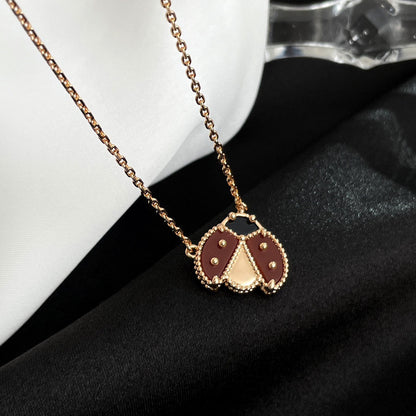 [Favorite]LUCKY CARNELIAN LADYBUG CHARM NECKLACE