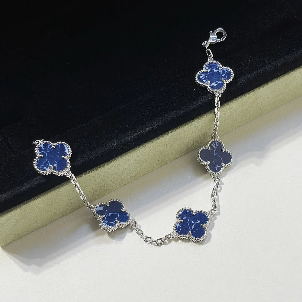 [Favorite]LUCKY CLOVER 5-MOTIF BRACELET - PIETERSITE COLLECTION