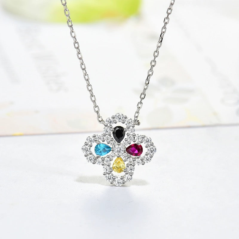[Favorite]LOOP NECKLACE FULL MOTIF DIAMOND 16MM MULTIPLE COLORS