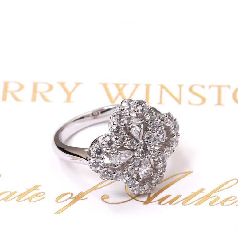 [Favorite]LOOP RING FULL MOTIF DIAMOND 16MM SILVE