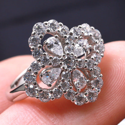 [Favorite]LOOP RING FULL MOTIF DIAMOND 16MM SILVE