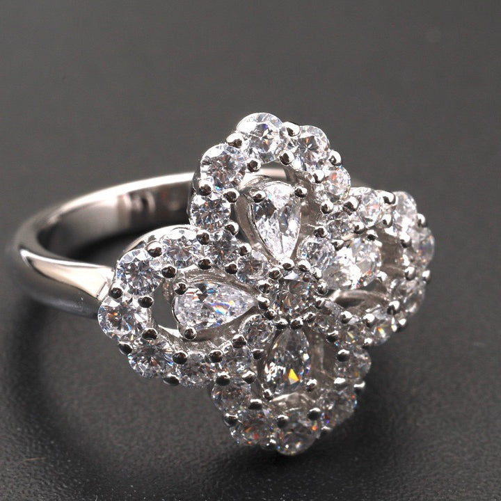 [Favorite]LOOP RING FULL MOTIF DIAMOND 16MM SILVE