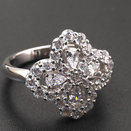[Favorite]LOOP RING FULL MOTIF DIAMOND 16MM SILVE