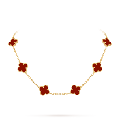 [Favorite]CLASSIC LUCKY 10-MOTIF CLOVER NECKLACE GOLD COLLECTION