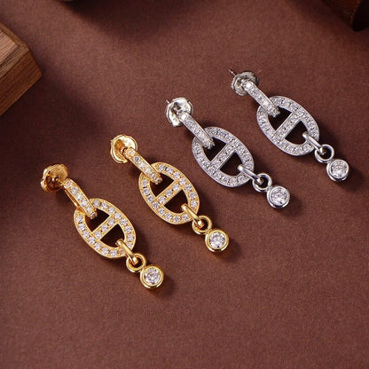 [Favorit]HM KETTEN-DIAMANT-OHRRINGE