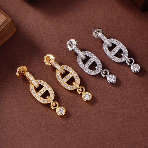 [Favorit]HM KETTEN-DIAMANT-OHRRINGE