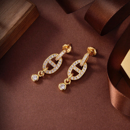 [Favorit]HM KETTEN-DIAMANT-OHRRINGE