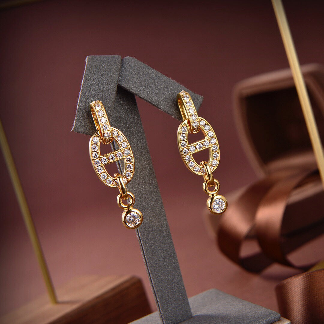 [Favorit]HM KETTEN-DIAMANT-OHRRINGE