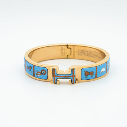 [Favorit]H ROSE GOLD ARMBAND BLAUE KERAMIK