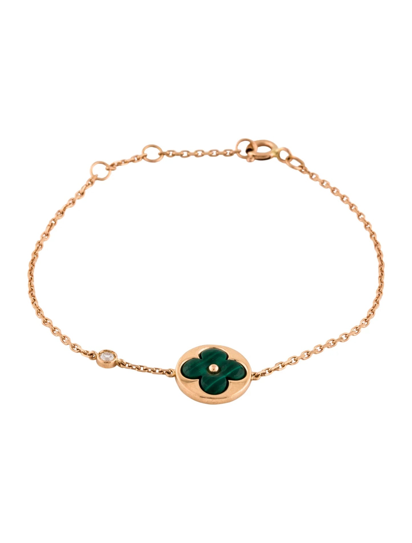 [Favorite]SUN MALACHITE 1 DIAMOND ROSE GOLD BRACELET