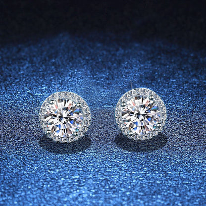 [Favorite]CLASSIC 4-PRONG ROUND MOISSANITE STUD EARRINGS