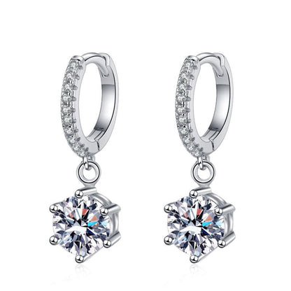 [Favorite]CLASSIC 6-PRONG MOISSANITE DROP EARRINGS