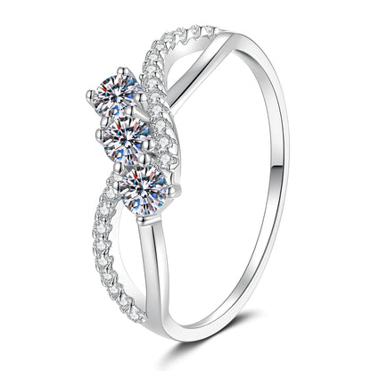 [Favorite]INTERTWINING LOVE MOISSANITE RING