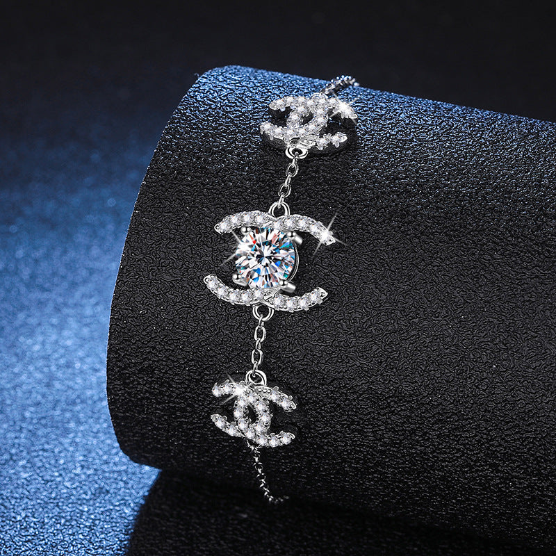 [Favorite]CLASSIC INTERLOCKING MOISSANITE BRACELET