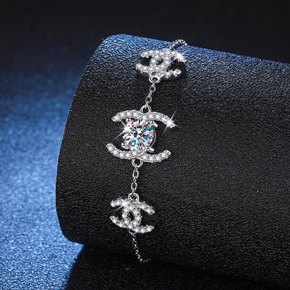 [Favorite]CLASSIC INTERLOCKING MOISSANITE BRACELET
