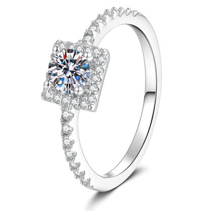 [Favorite]DAINTY SUGAR-CUBE MOISSANITE RING
