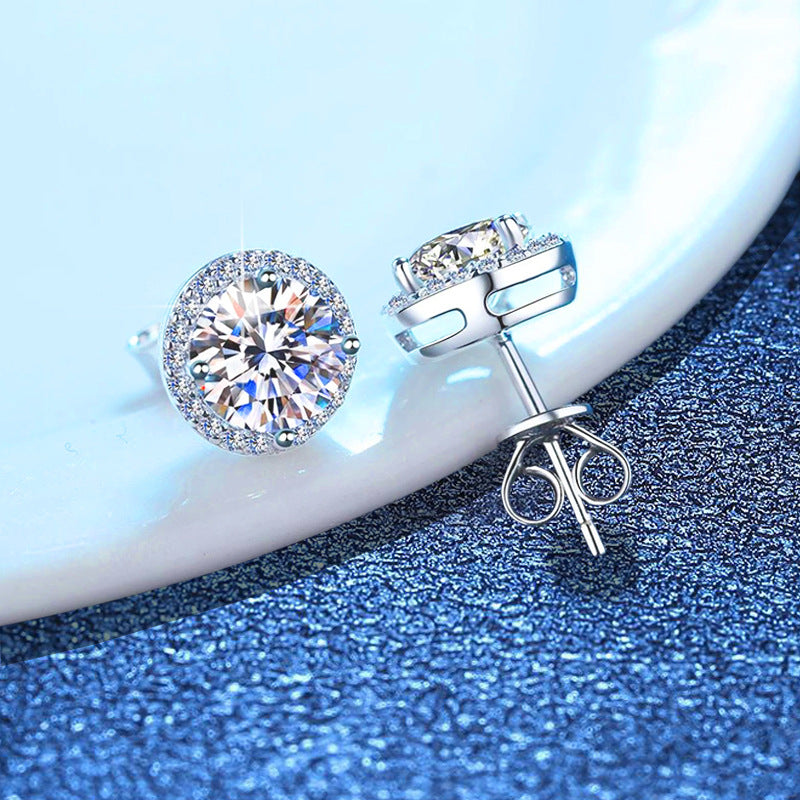 [Favorite]CLASSIC 4-PRONG ROUND MOISSANITE STUD EARRINGS