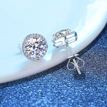 [Favorite]CLASSIC 4-PRONG ROUND MOISSANITE STUD EARRINGS