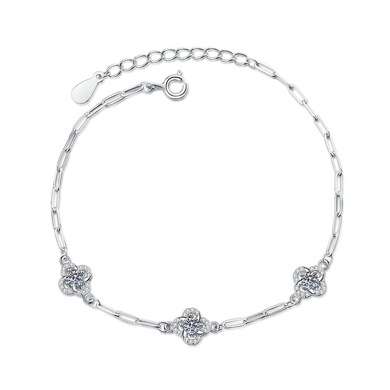 [Favorite]TRIPLE-CLOVER MOISSANITE BRACELET