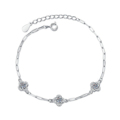 [Favorite]TRIPLE-CLOVER MOISSANITE BRACELET