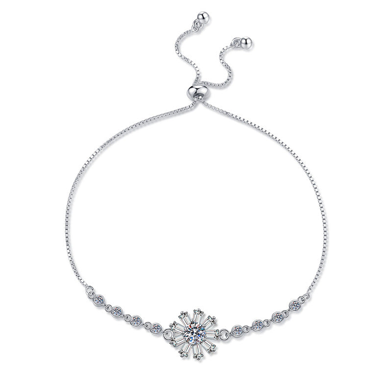 [Favorite]RADIANT ICY CRYSTAL SUNFLOWER MOISSANITE BRACELET