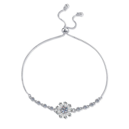 [Favorite]RADIANT ICY CRYSTAL SUNFLOWER MOISSANITE BRACELET