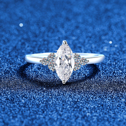 [Favorite]ELEGANT MARQUISE CUT MOISSANITE RING WITH SIDE ACCENTS