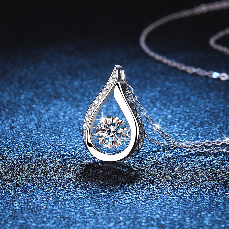 [Favorite]DANCING WATER DROP MOISSANITE NECKLACE
