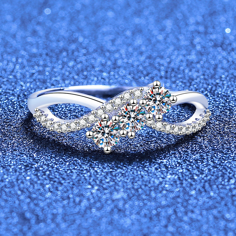 [Favorite]INTERTWINING LOVE MOISSANITE RING