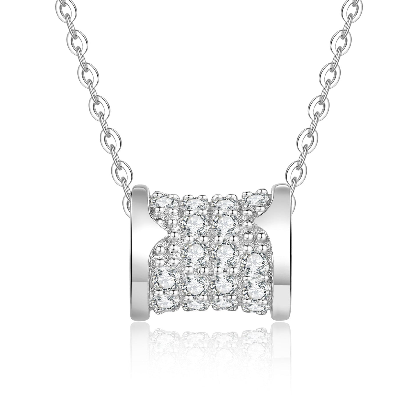 [Favorite]FULL-PAVE "HOURGLASS" MOISSANITE NECKLACE