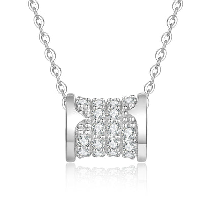 [Favorite]FULL-PAVE "HOURGLASS" MOISSANITE NECKLACE