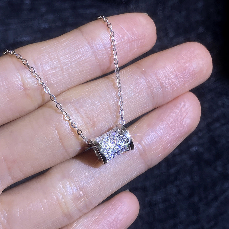 [Favorite]FULL-PAVE "HOURGLASS" MOISSANITE NECKLACE