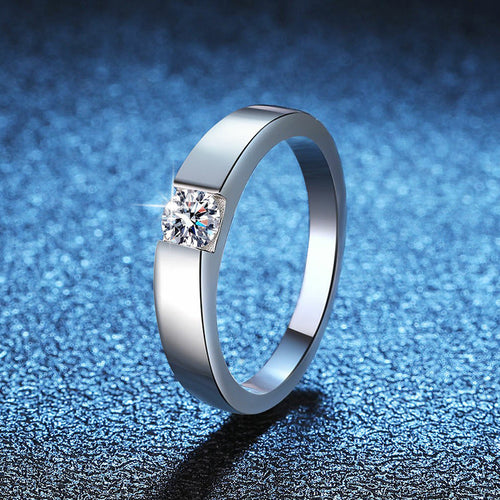 [Favorite]SLEEK MINIMALIST COUPLE'S MOISSANITE RING