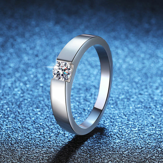 [Favorite]SLEEK MINIMALIST COUPLE'S MOISSANITE RING